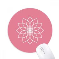 Dıythinker Bitki Çiçek Çizgisi İllüstrasyon Baskılı Yuvarlak Kaymaz Kauçuk Mouse Pad
