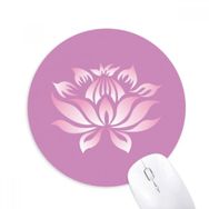Dıythinker Bitki Çiçek Lotus Çiçeği Pembe Desen Baskılı Yuvarlak Kaymaz Kauçuk Mouse Pad