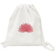 Dıythinker Bitki Çiçek Lotus Çiçek İllüstrasyon Kanvas İpli Sırt Çantası