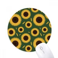 Dıythinker Bitki Desenli Ayçiçeği Yaprağı Çiçek Baskılı Yuvarlak Kaymaz Kauçuk Mouse Pad