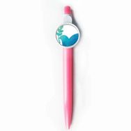 Dıythinker Blue Peace Girl Savaş Karşıtı Desen Geri Çekilebilir Mavi Tükenmez Kalem