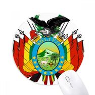 Dıythinker Bolivya Ulusal Amblem Ülke Baskılı Yuvarlak Kaymaz Kauçuk Mouse Pad
