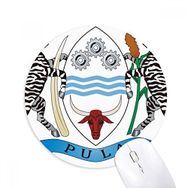 Dıythinker Botsvana Ulusal Amblem Ülke Baskılı Yuvarlak Kaymaz Kauçuk Mouse Pad