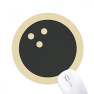 Dıythinker Bowling Spor Basit Geometri Desenli Baskılı Yuvarlak Kaymaz Kauçuk Mouse Pad