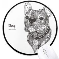 Dıythinker Boya Koşusu Köpek Arkadaş Şirketi Yuvarlak Kaymaz Mouse Pad