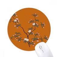 Dıythinker Boyama Kırmızı Yeşil Kültür Ağaç Baskılı Yuvarlak Kaymaz Kauçuk Mouse Pad