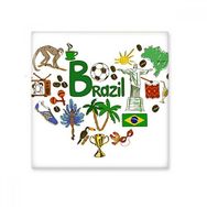 Dıythinker Brezilya Aşk Kalp Manzara Gümrük Simgesi Hayvanlar Ulusal Bayrak Konut Diyet Seramik Bisk Fayans Dekorasyon 20x20 cm Seramik Karo