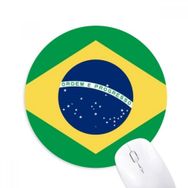 Dıythinker Brezilya Ulusal Bayrağı Güney Amerika Ülke Baskılı Yuvarlak Kaymaz Kauçuk Mouse Pad