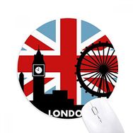 Dıythinker Britanya Birliği Jack Londra Gözü Big Ben Bayrak BK Baskılı Yuvarlak Kaymaz Kauçuk Mouse Pad