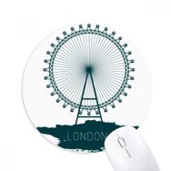 Dıythinker Britanya İngiltere Londra Gözü Birleşik Krallık Baskılı Yuvarlak Kaymaz Kauçuk Mouse Pad