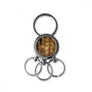 Dıythinker Bronz Siyah Ahşap Retro Eski Düzensiz İllüstrasyon Desen Metal Anahtarlık