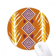 Dıythinker Brown Line Meksika Totems Antik Uygarlık Baskılı Yuvarlak Kaymaz Kauçuk Mouse Pad