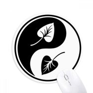 Dıythinker Budizm Budist Siyah Beyaz Yin-yang Baskılı Yuvarlak Kaymaz Kauçuk Mouse Pad