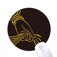 Dıythinker Budizm Din El Atkısı Desenli Baskılı Yuvarlak Kaymaz Kauçuk Mouse Pad