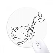 Dıythinker Budizm ve Ruyi Çizim Desenli Baskılı Yuvarlak Kaymaz Kauçuk Mouse Pad