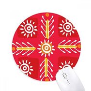 Dıythinker Buğday Meksika Totems Antik Medeniyet Çizim Baskılı Yuvarlak Kaymaz Kauçuk Mouse Pad