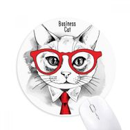 Dıythinker Bussiness Kedi Kafası Koruyucu Hayvan Hayvan Sevgili Baskılı Yuvarlak Kaymaz Kauçuk Mouse Pad