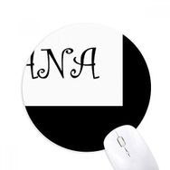 Dıythinker Büyükanne Harfleri Nana Desen Baskılı Yuvarlak Kaymaz Kauçuk Mouse Pad