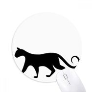 Dıythinker Büyüleyici Siyah Kedi Sevgili Hayvan Sanat Silüeti Baskılı Yuvarlak Kaymaz Kauçuk Mouse Pad
