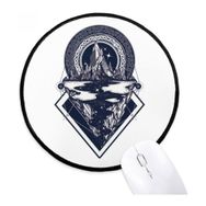 Dıythinker Buzdağı Yıldızlı Gökyüzü Akışı Sanat Desen Yuvarlak Kaymaz Mouse Pad