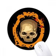 Dıythinker Cadılar Bayramı Baskılı Yuvarlak Gerçekçi Kuru Kafa Baskılı Yuvarlak Kaymaz Kauçuk Mouse Pad