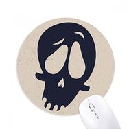 Dıythinker Cadılar Bayramı Bükümlü Kafatası Baskılı Yuvarlak Kaymaz Kauçuk Mouse Pad