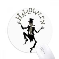 Dıythinker Cadılar Bayramı Hayalet Korku Kafatası Baskılı Yuvarlak Kaymaz Kauçuk Mouse Pad