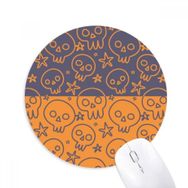 Dıythinker Cadılar Bayramı Kafatası Çizgi Film Tahtası Baskılı Yuvarlak Kaymaz Kauçuk Mouse Pad