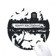 Dıythinker Cadılar Bayramı Karga İnsan Hayalet Baskılı Yuvarlak Kaymaz Kauçuk Mouse Pad