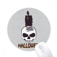 Dıythinker Cadılar Bayramı Mumları Kafatası Cadı Baskılı Yuvarlak Kaymaz Kauçuk Mouse Pad
