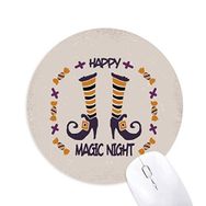 Dıythinker Cadılar Bayramı Sihirli Çizmeler Baskılı Yuvarlak Kaymaz Kauçuk Mouse Pad