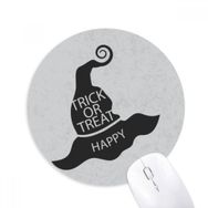 Dıythinker Cadılar Bayramı Siyah Cadı Şapkası Baskılı Yuvarlak Kaymaz Kauçuk Mouse Pad