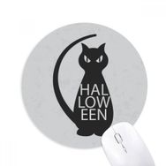 Dıythinker Cadılar Bayramı Siyah Kişilik Kedi Baskılı Yuvarlak Kaymaz Kauçuk Mouse Pad