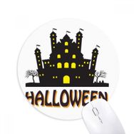 Dıythinker Cadılar Bayramı The Brightly Lit Castle Baskılı Yuvarlak Kaymaz Kauçuk Mouse Pad