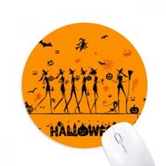 Dıythinker Cadılar Bayramı Uzun Bacaklı Cadı Çizgi Film Baskılı Yuvarlak Kaymaz Kauçuk Mouse Pad