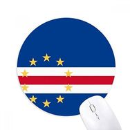 Dıythinker Cape Verde Ulusal Bayrak Afrika Ülke Baskılı Yuvarlak Kaymaz Kauçuk Mouse Pad