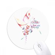 Dıythinker Carousel Yel Değirmeni Lolipop Suluboya Boyama Baskılı Yuvarlak Kaymaz Kauçuk Mouse Pad