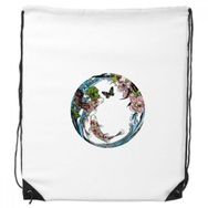 Dıythinker Carp Peony Lotus Desenli Geometrik Sırt Çantası