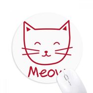 Dıythinker Cat Meow Simple Protect Animal Baskılı Yuvarlak Kaymaz Kauçuk Mouse Pad