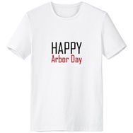 DIYthinker Celebrate Beyaz Arbor Day Blessing Festival Tatil Gala Kutlama Kelimeleri Bisiklet Yaka Tişört