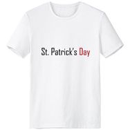 DIYthinker Celebrate Beyaz St. Patrick's Day Blessing Festival Tatil Gala Kutlama Kelimeleri Bisiklet Yaka Tişört