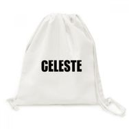 Dıythinker Celeste Renk Siyah İsim Kanvas İpli Sırt Çantası
