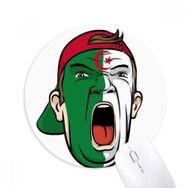 Dıythinker Cezayir Yüz Makyajı Çığlık Atan Şapka Baskılı Yuvarlak Kaymaz Kauçuk Mouse Pad