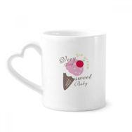 Dıythinker Cherry Sweet Baby Tatlı Dondurma Kahve Kupaları Seramik Kupa