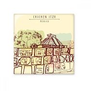 Dıythinker Chichen Itza Meksika Antik Medeniyet Çizimi 15x15 cm Seramik Karo