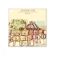 Dıythinker Chichen Itza Meksika Antik Medeniyet Çizimi Seramik Biske Fayans 20x20 cm Seramik Karo