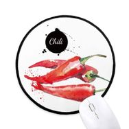 Dıythinker Chili Sebze Lezzetli Sağlıklı Suluboya Yuvarlak Kaymaz Mouse Pad