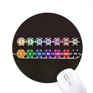 Dıythinker Chips Yan Düzenleme İllüstrasyon Baskılı Yuvarlak Kaymaz Kauçuk Mouse Pad