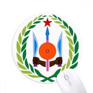 Dıythinker Cibuti Cibuti Ulusal Amblem Baskılı Yuvarlak Kaymaz Kauçuk Mouse Pad