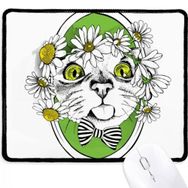 Dıythinker Çiçek Yay Kedi Kafası Koruyucu Hayvan Hayvan Sevgili Kaymaz Mouse Pad